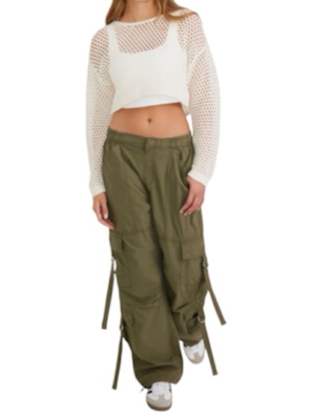 [Garage] NWOT Open-Knit Cropped Sweater